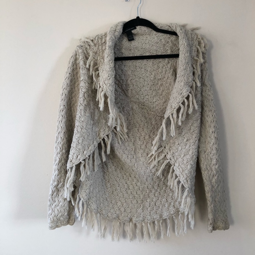INC FRINGE SWEATER